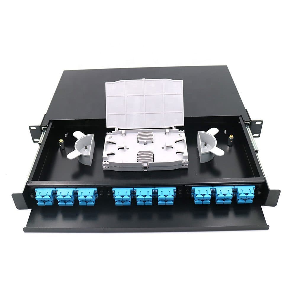 Telecom 36 Port ODF SC 1U 19inch rack mount sliding type Fiber Optic Patch Panel
