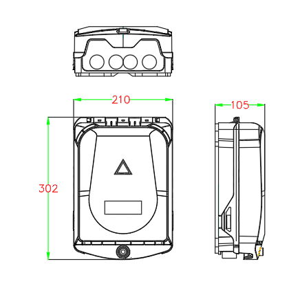 Outdoor ftth termination box 16 port fiber optic terminal box
