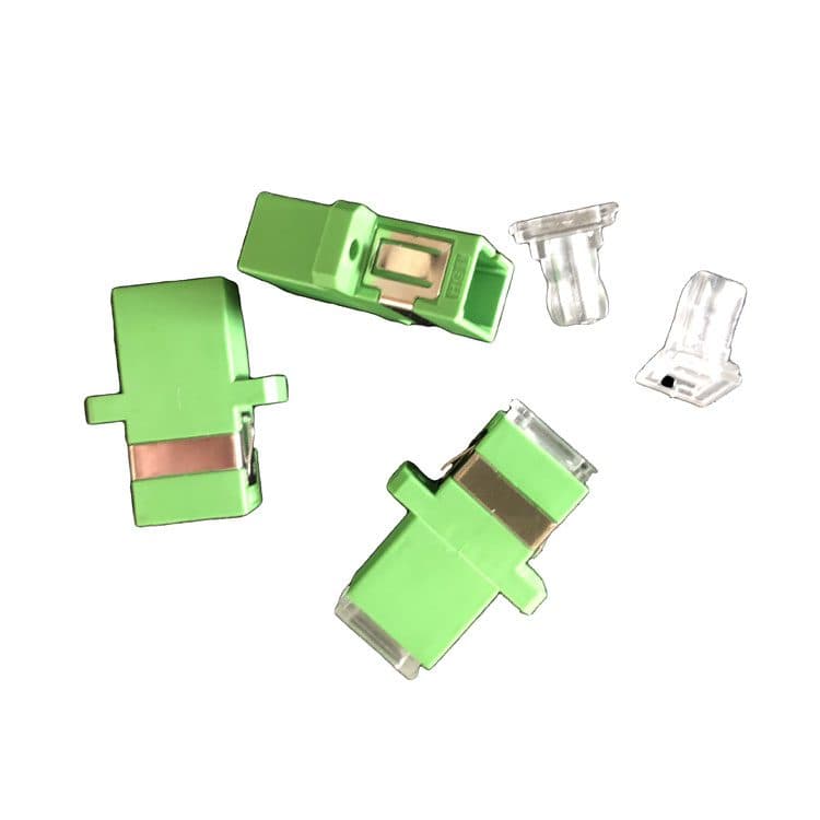 Fiber Optic SC Adapter with transparent cap