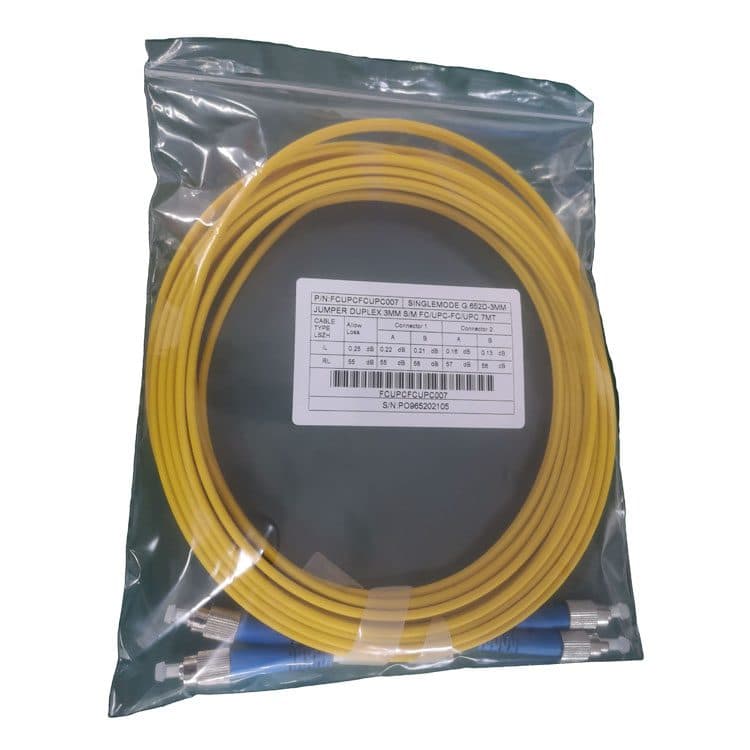 Short Boot Duplex FCUPC-FCUPC Fiber Optic Patch Cord