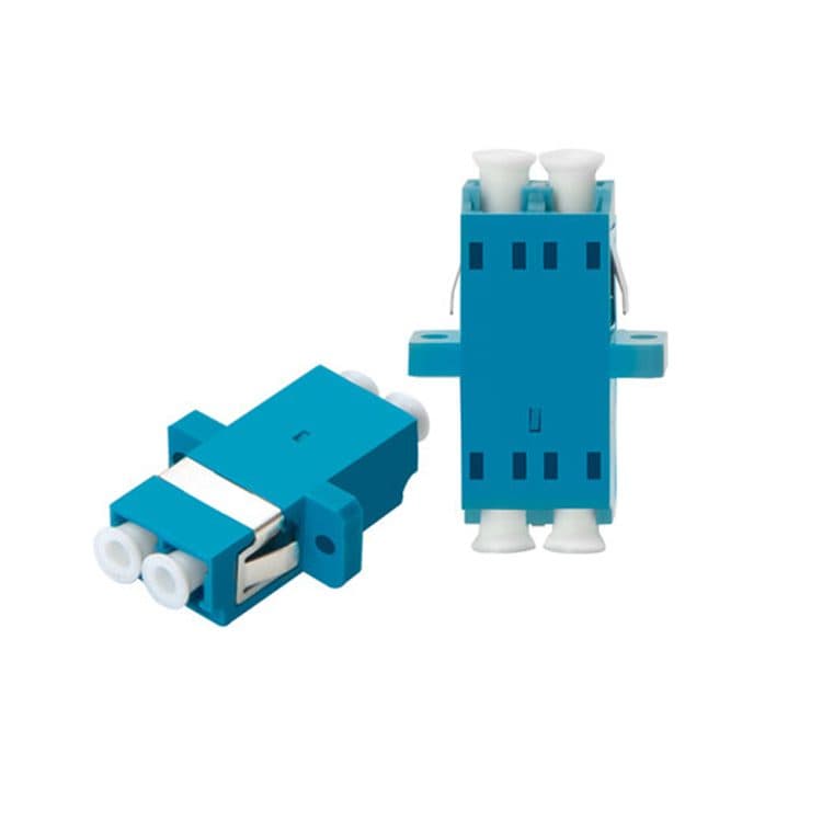 Fiber optic flange lc upc duplex adapter