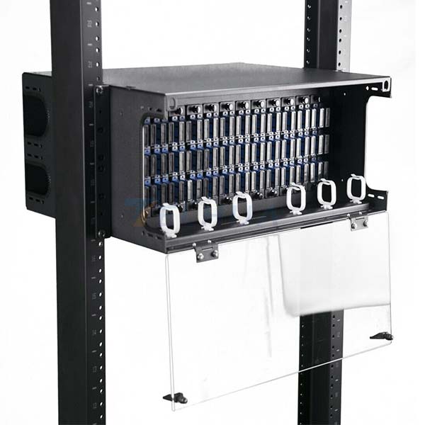 Fiber Optic Rack Mount 4 RU SCUPC SMF 144 Port FDP Patch Panel